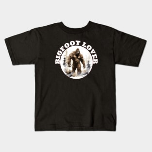 Bigfoot Lover Sasquatch Yeti Kids T-Shirt